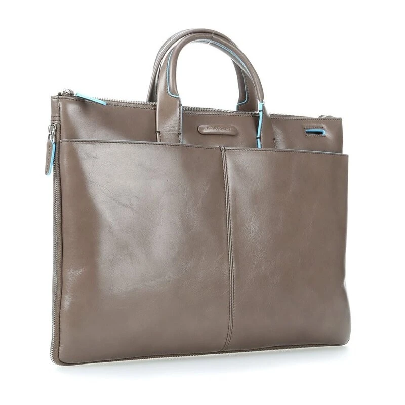 Blue Square Елегантна, бизнес чанта за документи с разширение, бежов цвят